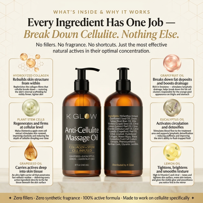 Anti-Cellulite Massage Oil - K Glow.