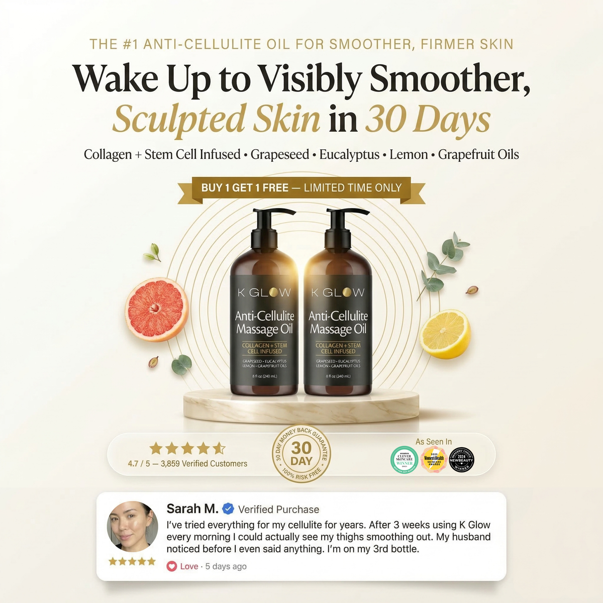 Anti-Cellulite Massage Oil - K Glow