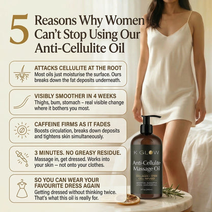 Anti-Cellulite Massage Oil - K Glow.