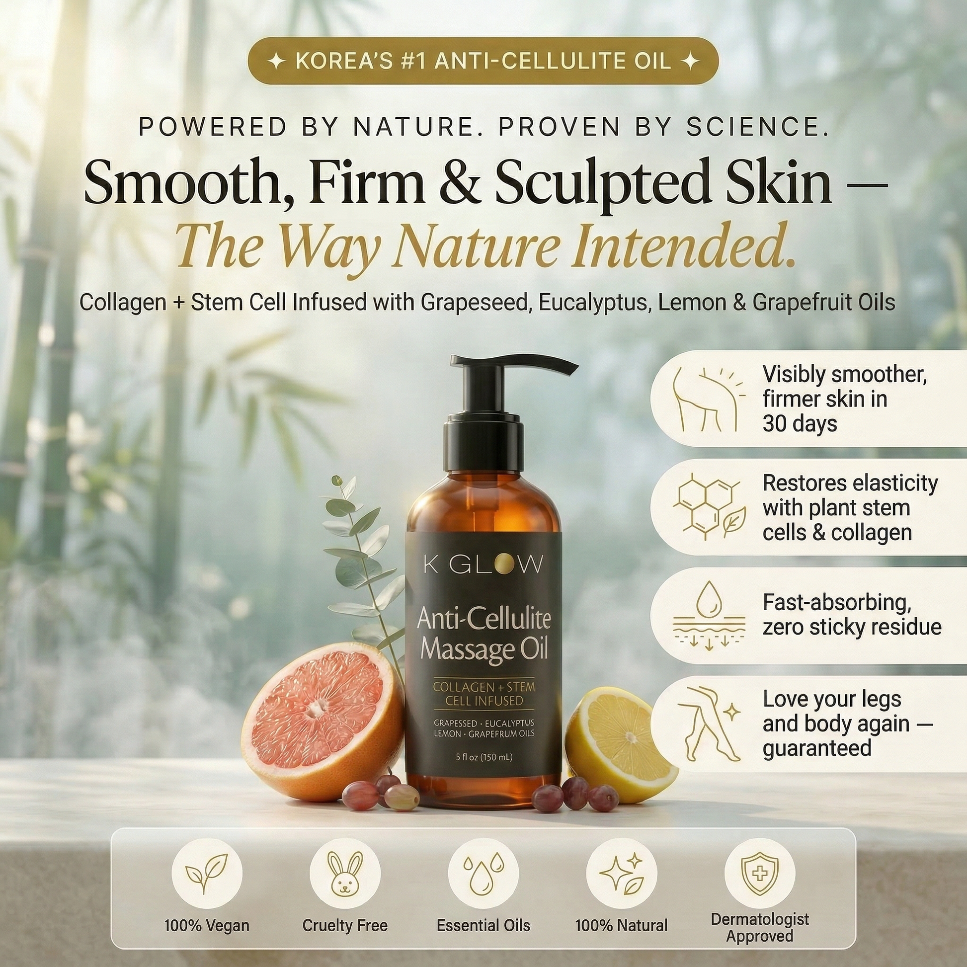 Anti-Cellulite Massage Oil - K Glow.